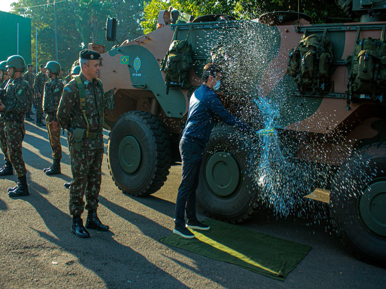 Mechanized Infantry Battalion holds vehicle baptism in SP