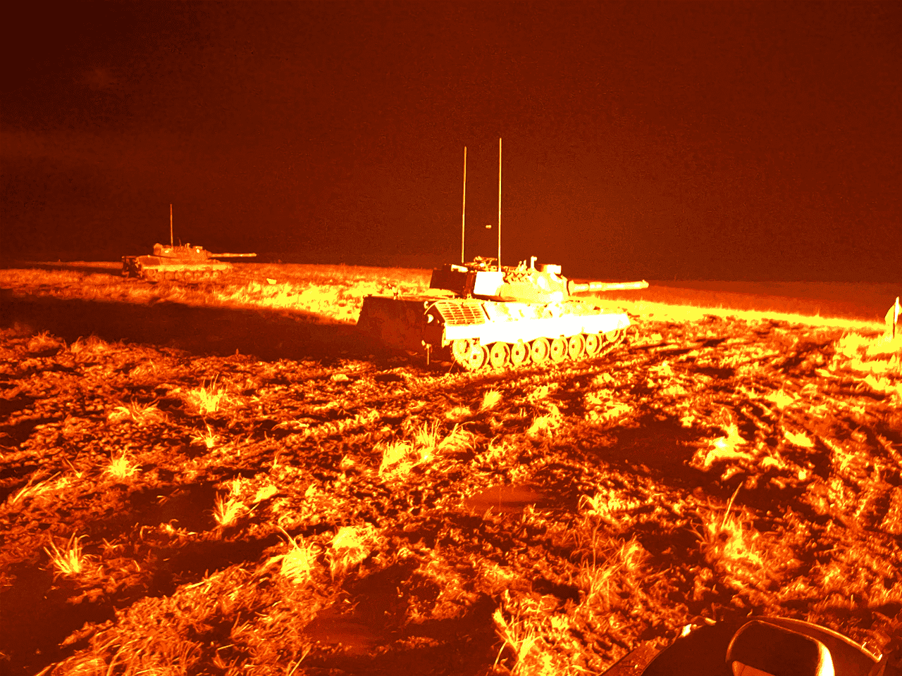 First night firing of the MBT Leopard 1A5 at Armored Cavalry Regiments