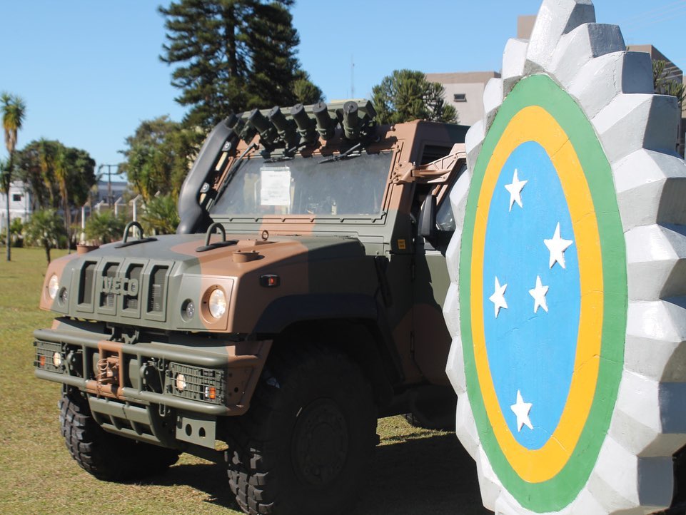 33rd Mechanized Infantry Battalion, the 1st Brazilian Army unit to receive the Multitask Light Multirole Armored Vehicle on Wheels (VBMT-LSR)
