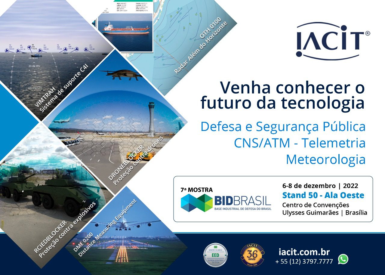 IACIT will present technologies with integrated solutions for defense and security applications at the BID Brazil 2022 Show