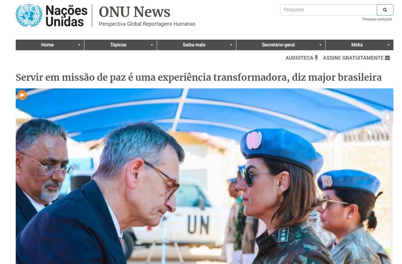 Oficial brasileira que serviu no Sudão é destaque em publicações da ONU