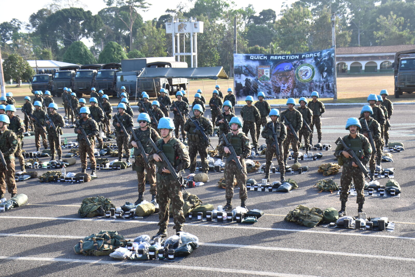 Brazilian Army troops are certified to act as a Rapid Reaction Force in peacekeeping missions