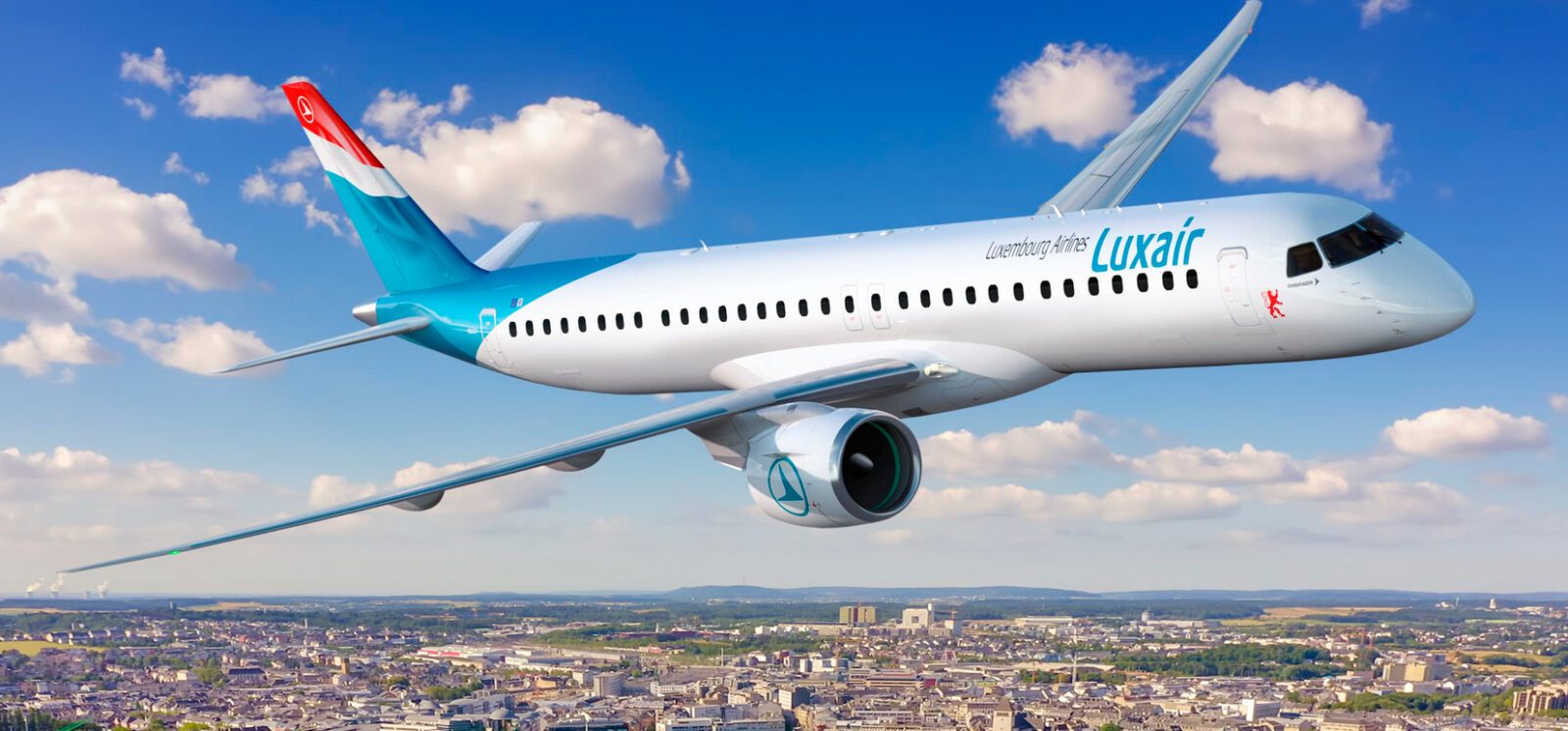Luxair orders four Embraer E195-E2 jets, with options for five more aircraft