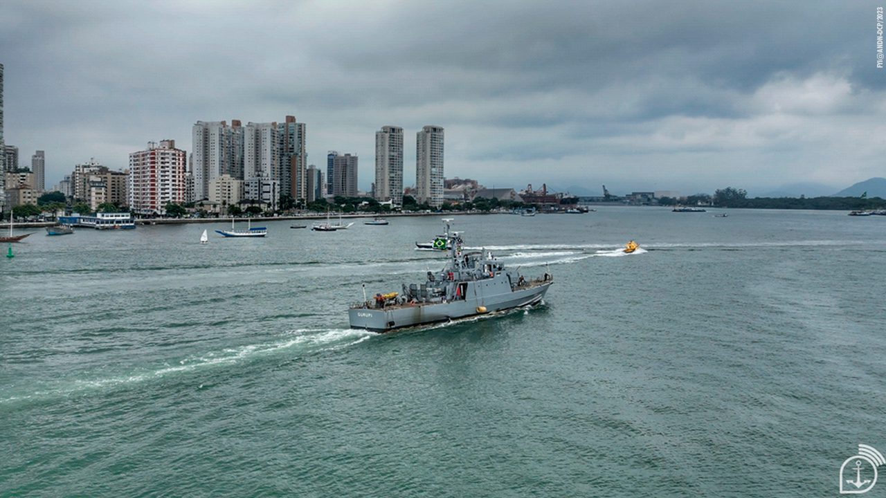 Patrol ship "Gurupi" arrives in the port of Santos to reinforce "GLO at sea" actions