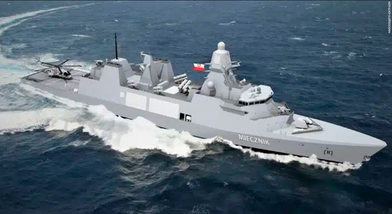 MBDA has received a contract from Poland to equip the Polish Navy's three new Miecznik-class frigates with MBDA's Sea Ceptor naval air defense system.