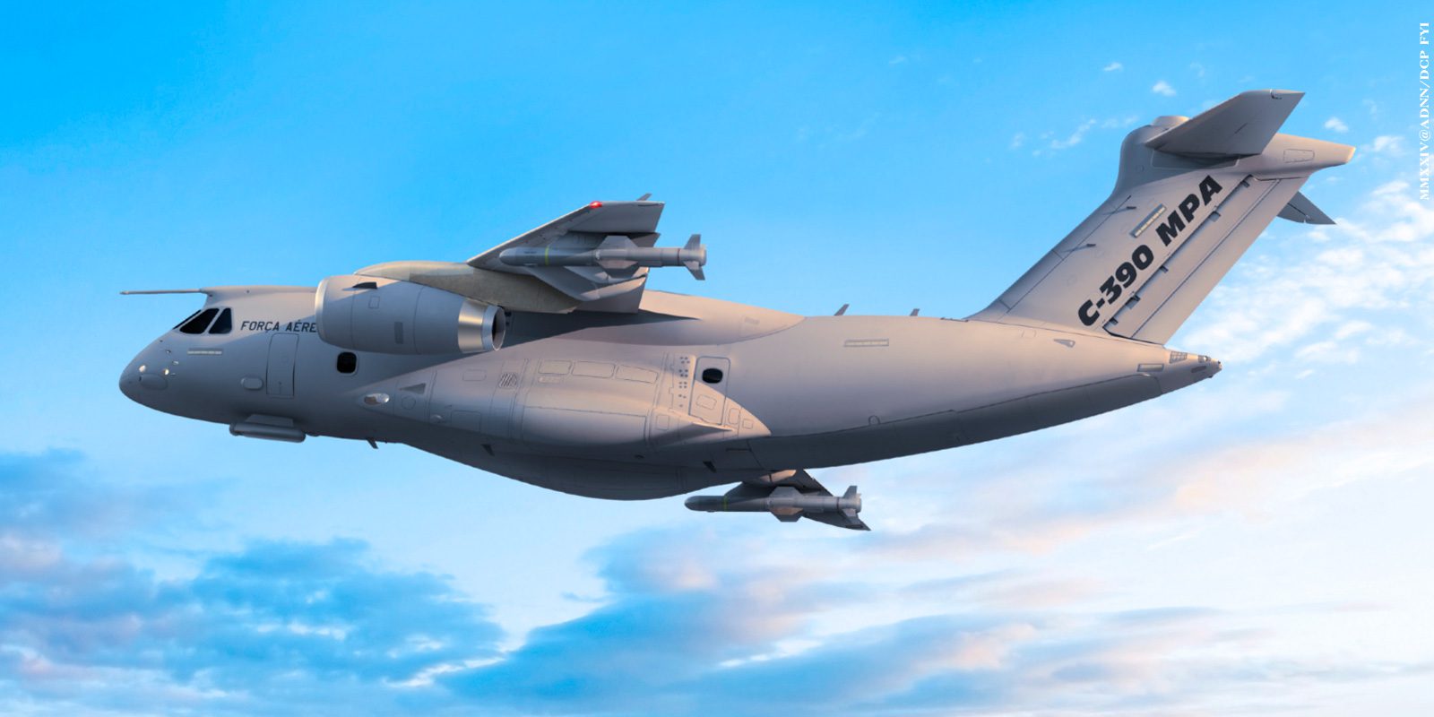 Photo: version, specialized as a maritime patrol aircraft, is part of Embraer's plan to expand the role of the C-390 into an ISR platform, called the C-390 MPA.