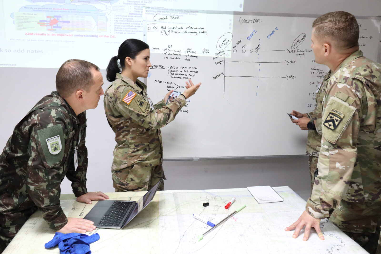 US Army officers exchange at the Brazilian Army Command and General Staff School